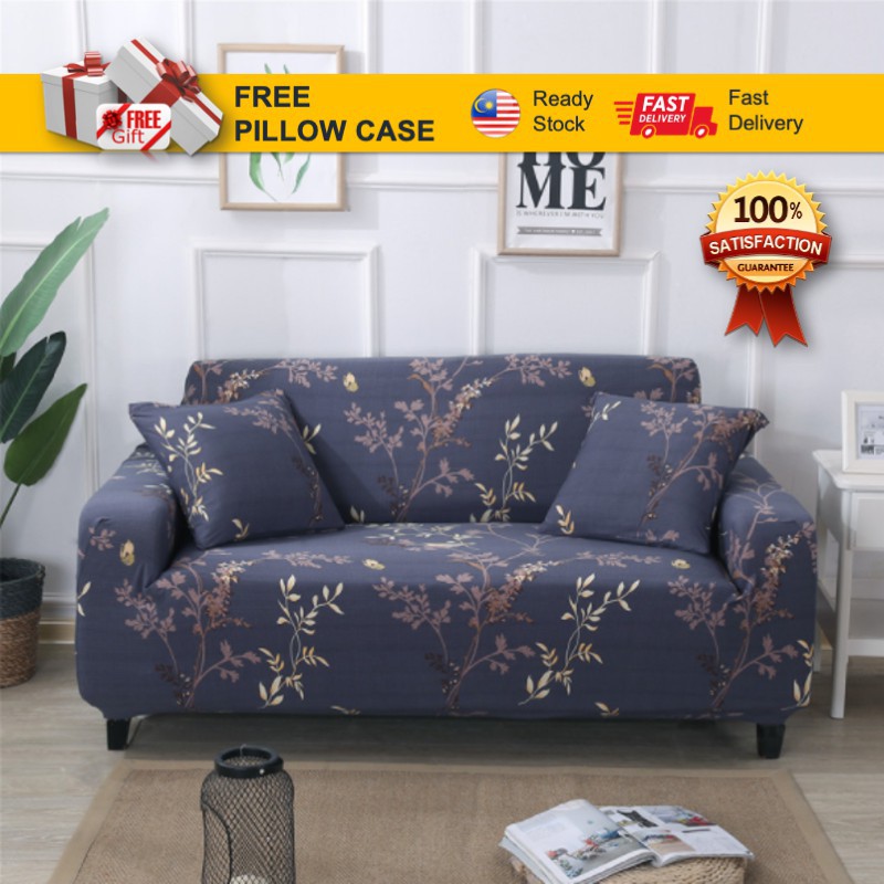 [ Free Shipping READY STOCK + FREE GIFT ] Sofa Covers Slips Blue Forest