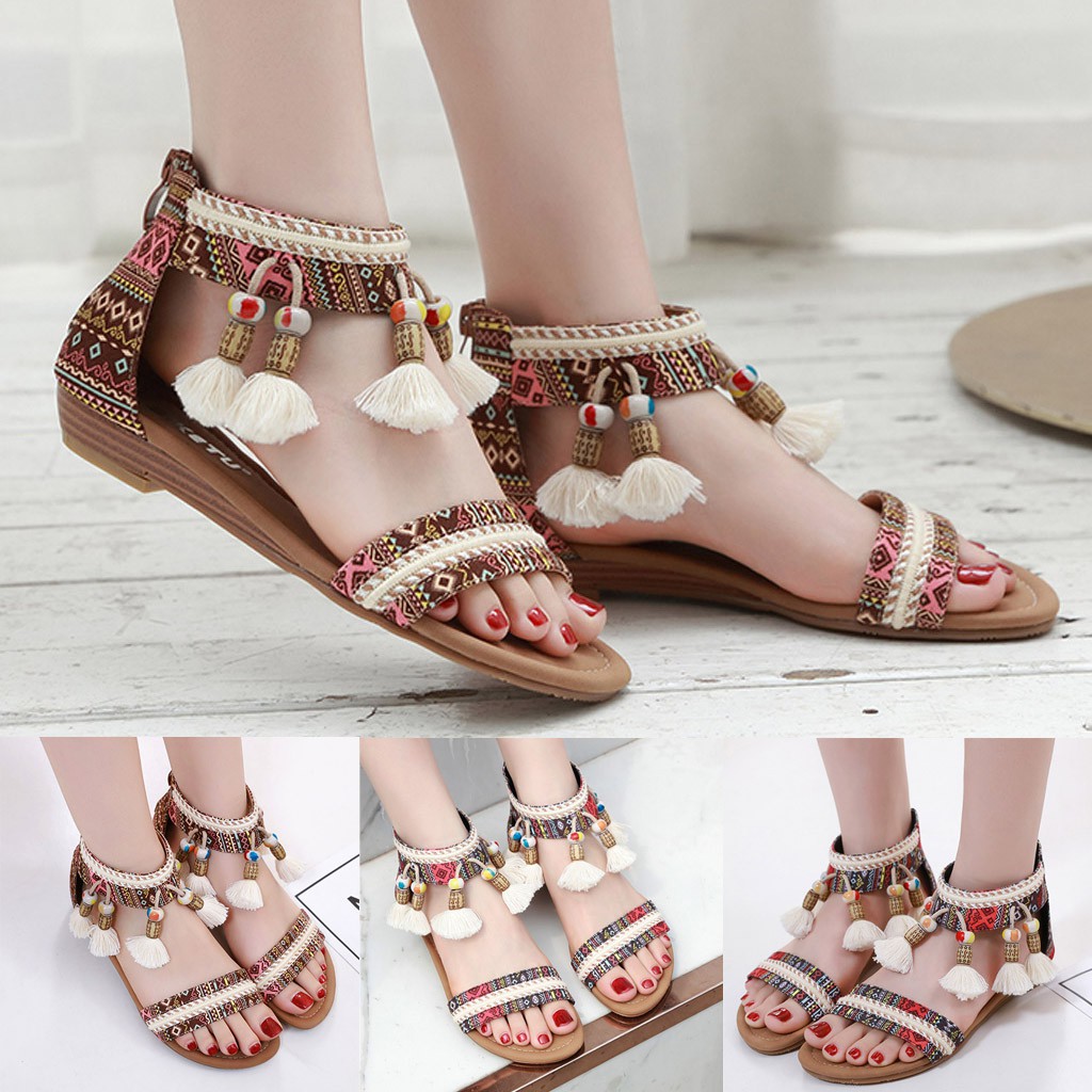 bohemian rhinestone sandals