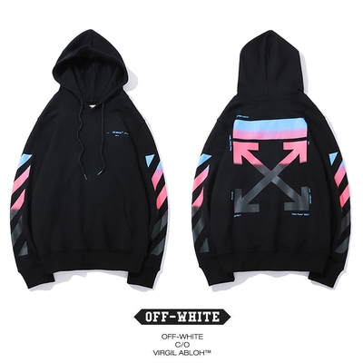 off white gradient hoodie black