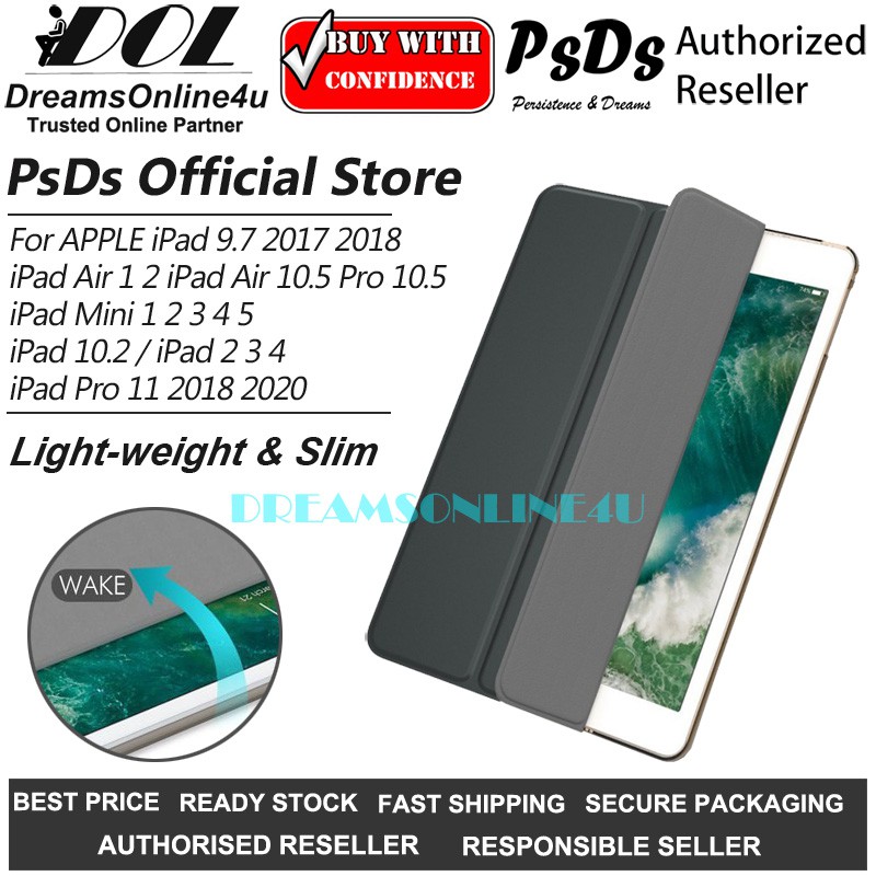 Ultra Slim Light Weight Smart Cover Case For Ipad Mini 1 2 3 4 5 Air 4 10 9 2020 Ipad Pro 11 2020 Ipad 9 7 6th Gen 2018 Shopee Malaysia