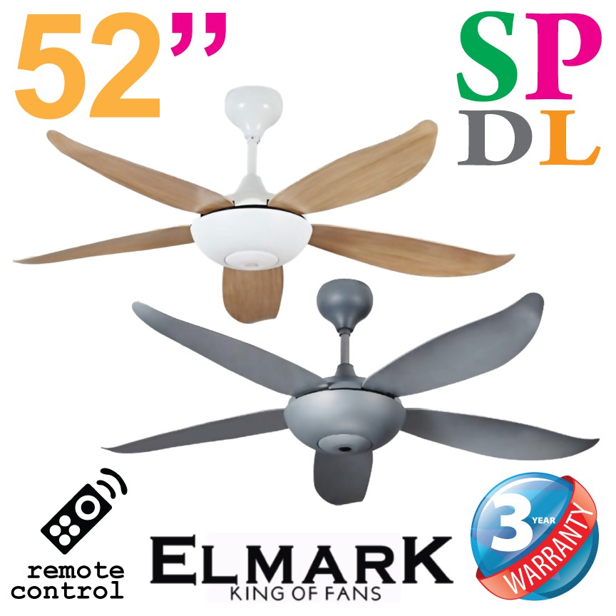 Elmark KL101 52" Ceiling Fan With Remote Control Shopee Malaysia