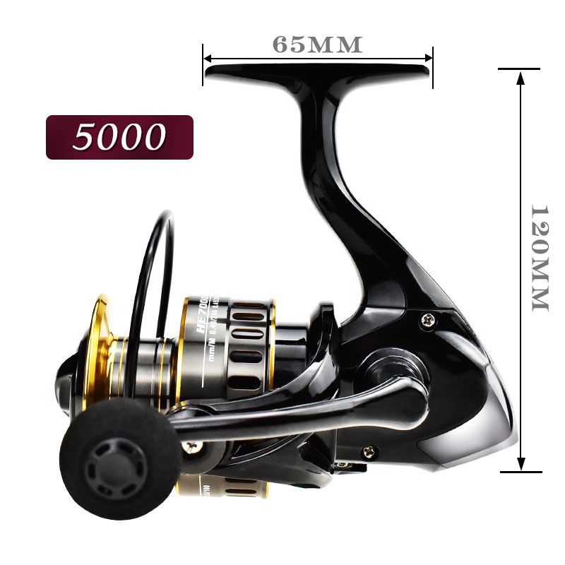 Fishing Reel HE1000-7000 Max Drag 10kg High Speed Metal Spool Spinning Reels@ 