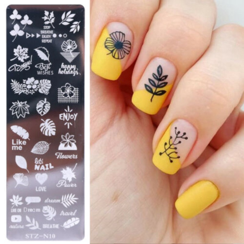 DIY Nail Art Stamping Plates Nail Polish Stamper Tool | Shopee Malaysia