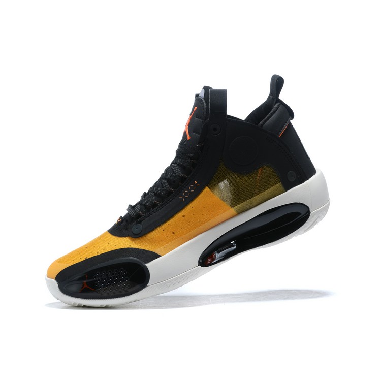 yellow orange and black jordans