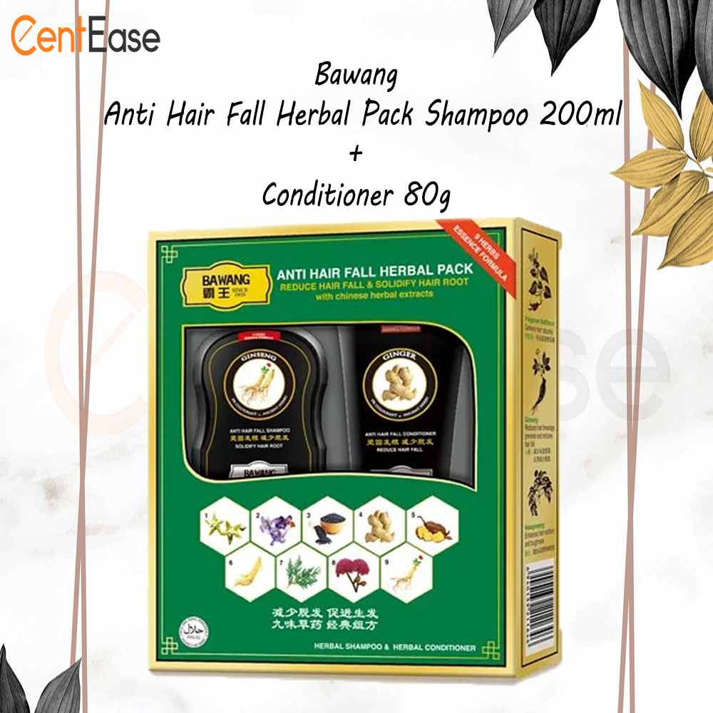 Bawang Anti Hair Fall Herbal Pack Shampoo 200ml + Conditioner 80g (Exp Jan 2025) Shopee Malaysia
