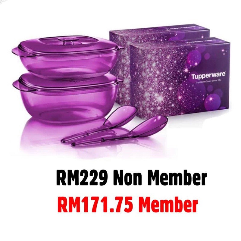 crystalline *💜PURPLE ROYALE CRYSTALLINE SET*💜  •Serveware 2.7L •Serveware 1.8L  •2 ladle