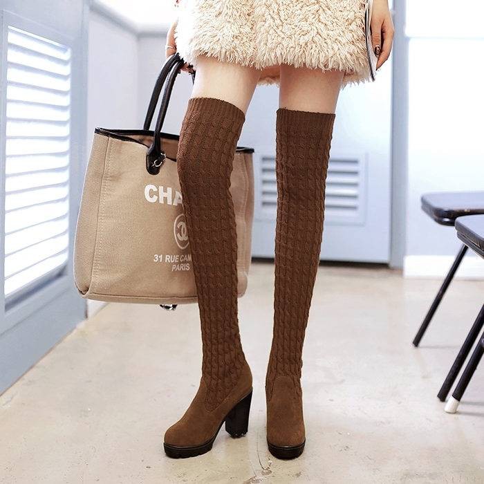 over the knee boots no heel