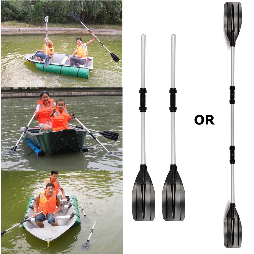 2Pcs Aluminum Detachable Afloat Kayak Oars Boat Rafting Canoe Paddle Tool New 