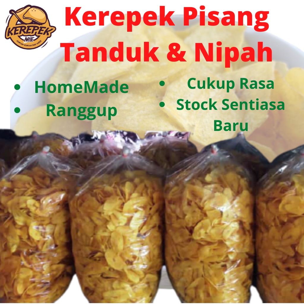 Kerepek Pisang Tanduk Dan Nipah Homemade Shopee Malaysia 