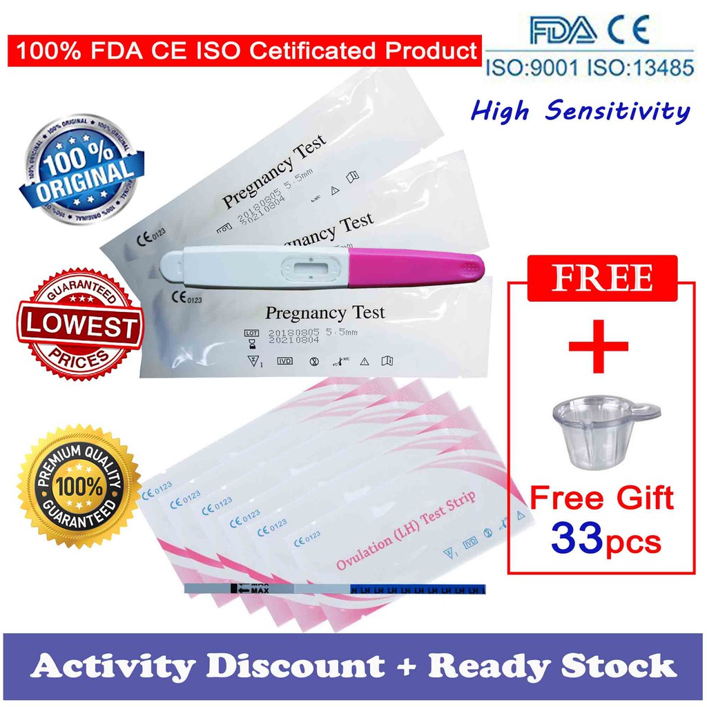 30pcs Ovulation test strip OPK+3pcs Early Pregnancy Test pen UPT