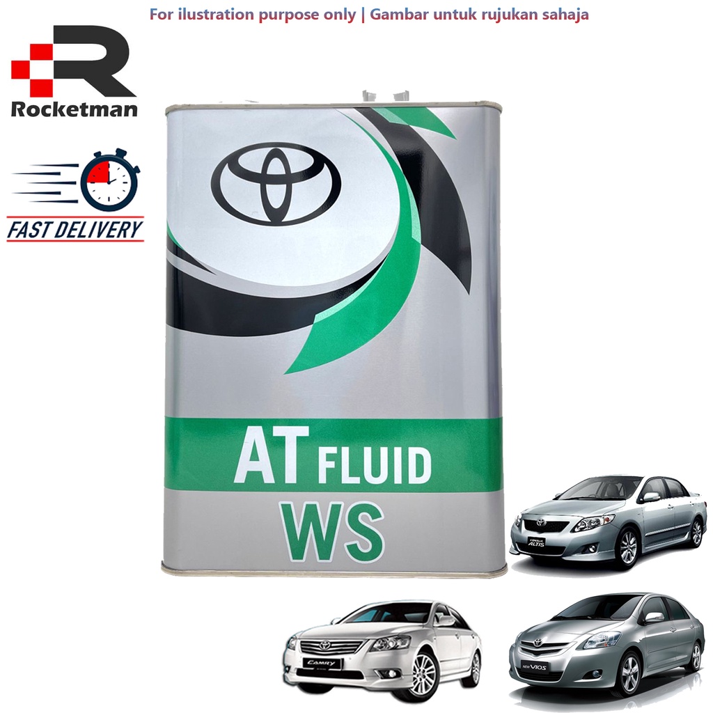 TOYOTA ATF WS AUTO TRANSMISSION FLUID (4 LITRE) VIOS 20072015 ALTIS 20082012 ZZE142 CAMRY