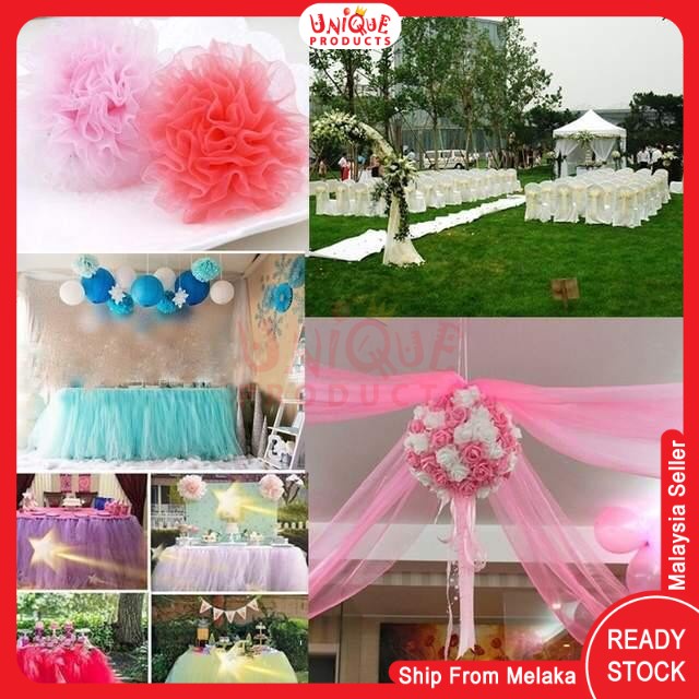 Tulle Roll 25Yards Fabric Spool Tutu Party Wedding Decoration Event Supplies 