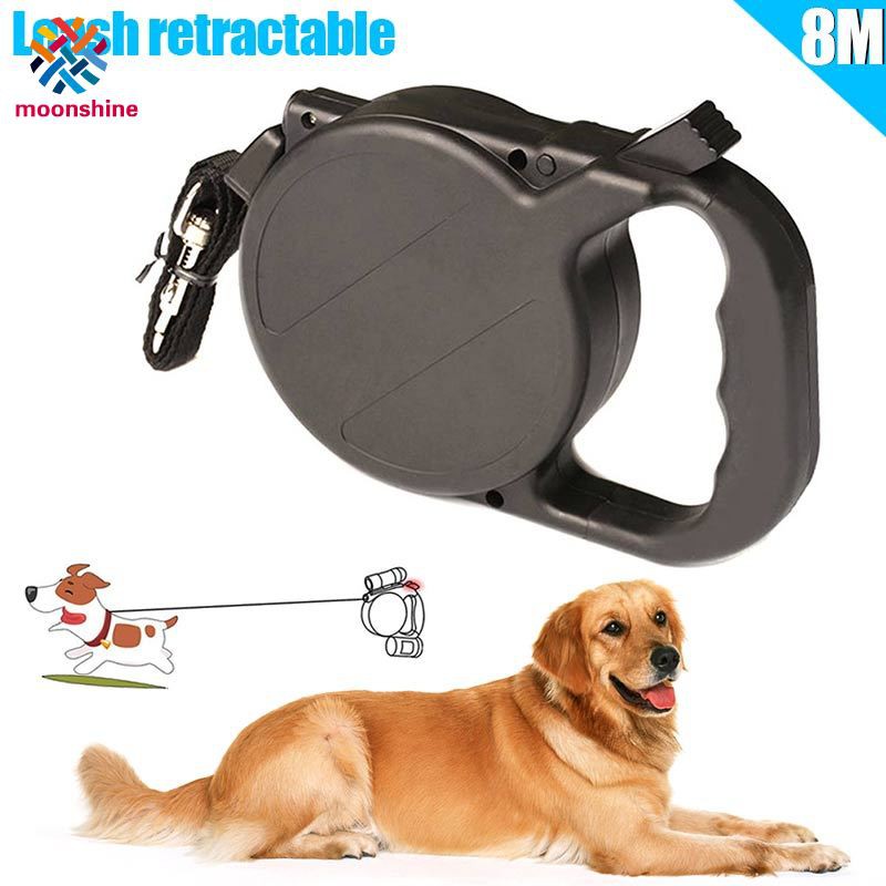 8m Automatic Retractable Reflective Pet Dog Lead Leash Cord Extendable Walking