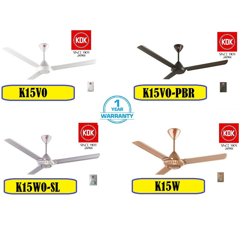 [ Single Pack ] KDK 60" Ceiling Fan K15VO K15WO K15V0 / K15V0-PBR