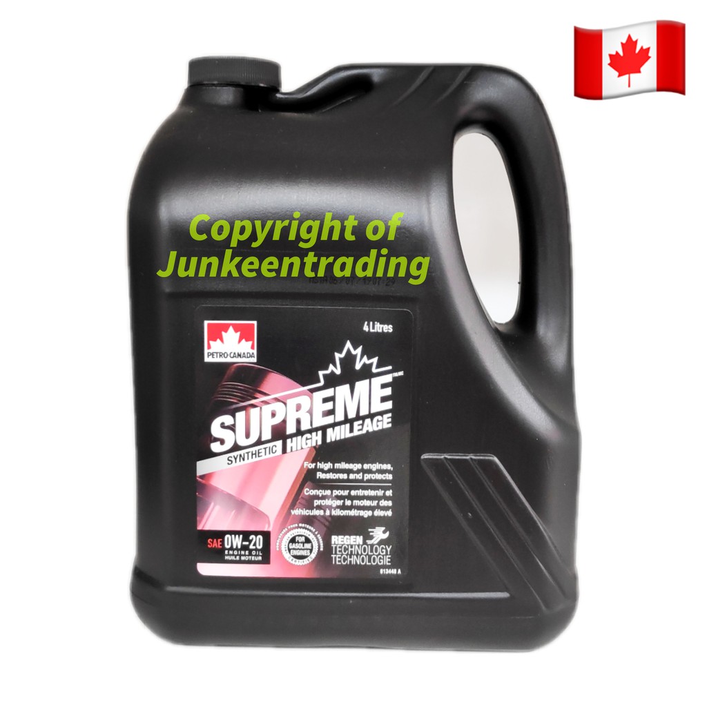 4L Petro-Canada Supreme High Mileage 0W-20 0W20 / 10W-30 10W30 Engine ...