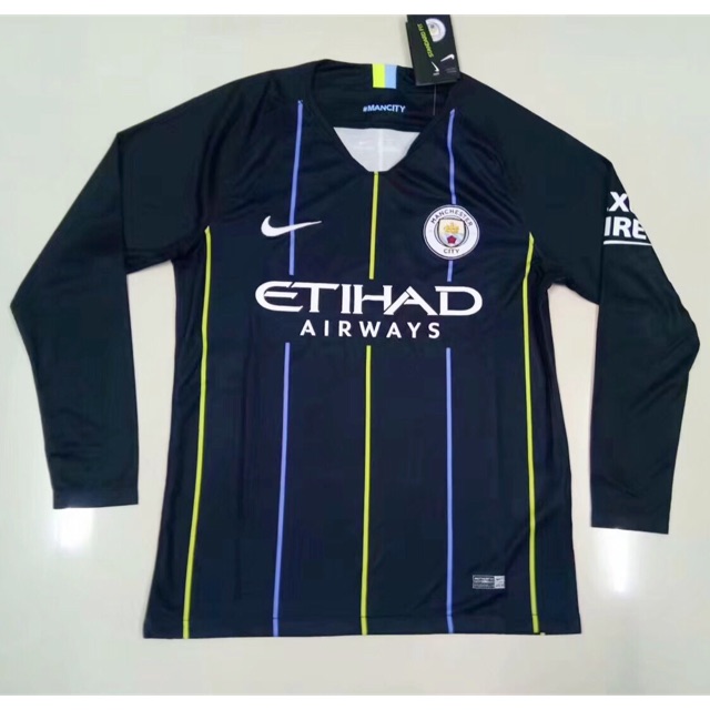 man city away kit long sleeve