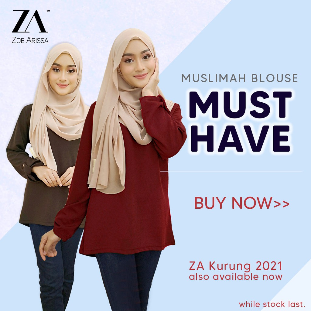  BLOUSE  TREND TERKINI  Blouse  Murah Zoe Arissa MUSLIMAH Long 