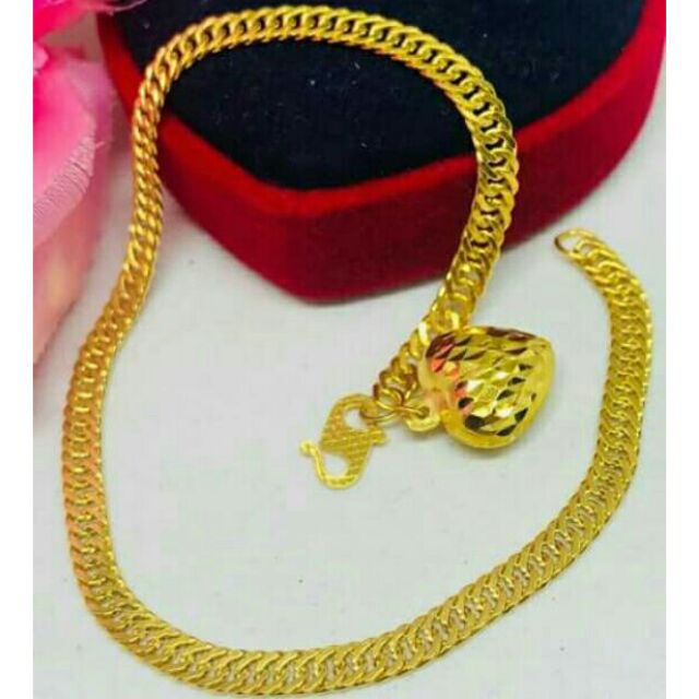  Gelang  tangan  emas 916  tulen dan bajet Shopee Malaysia