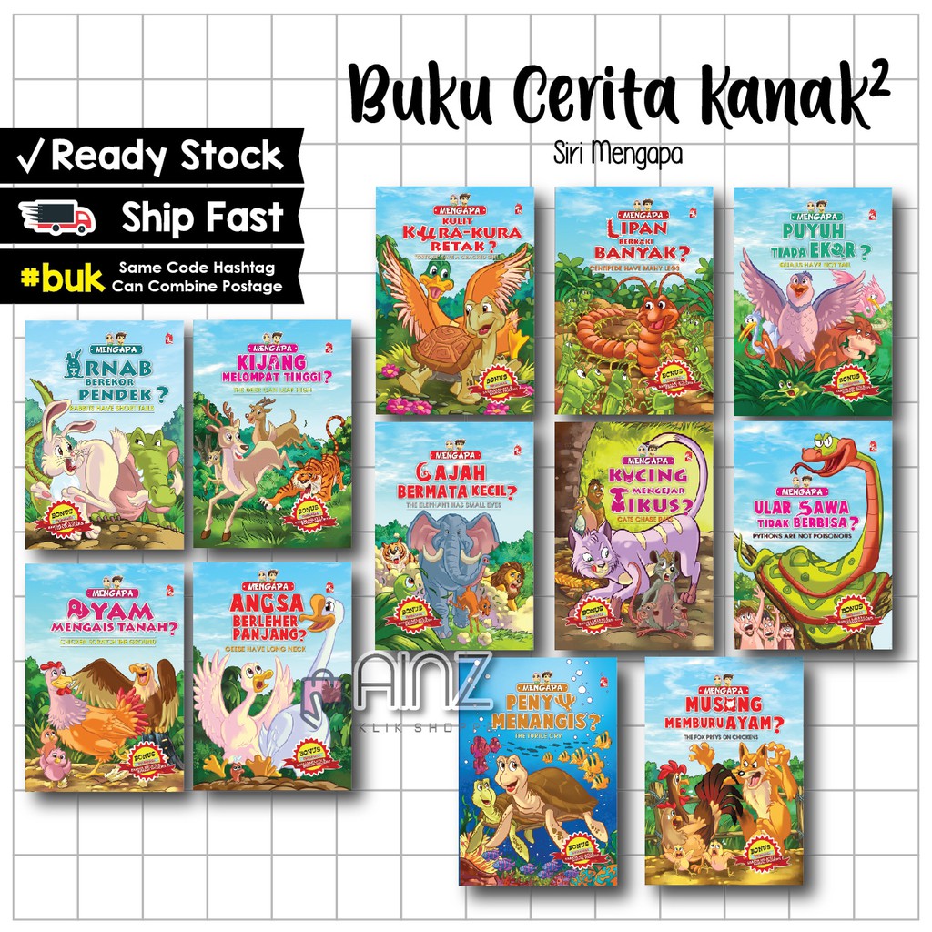 Buku Cerita Kanak-Kanak Siri Mengapa  Shopee Malaysia