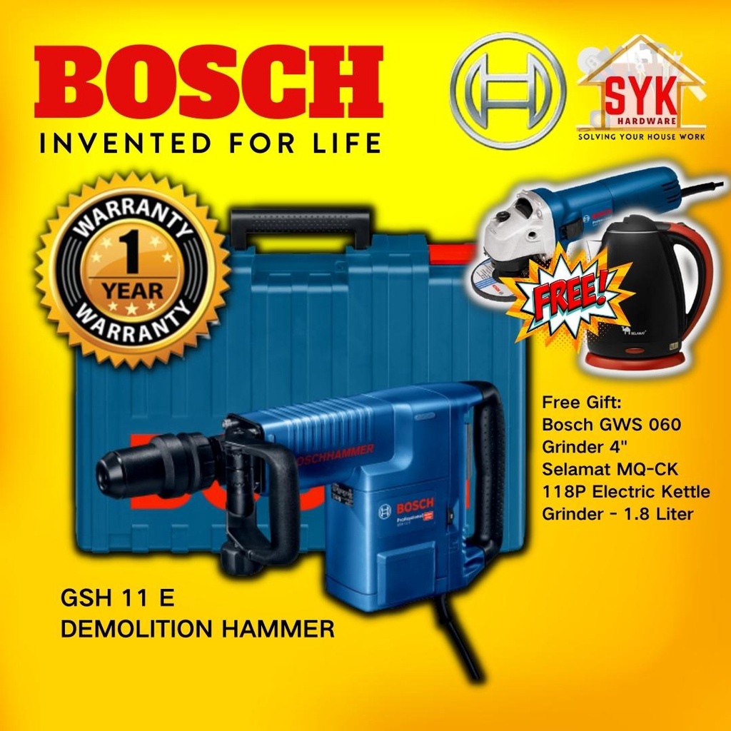 SYK Bosch GSH11E Professional Heavy Duty Demolition Hammer Electric
