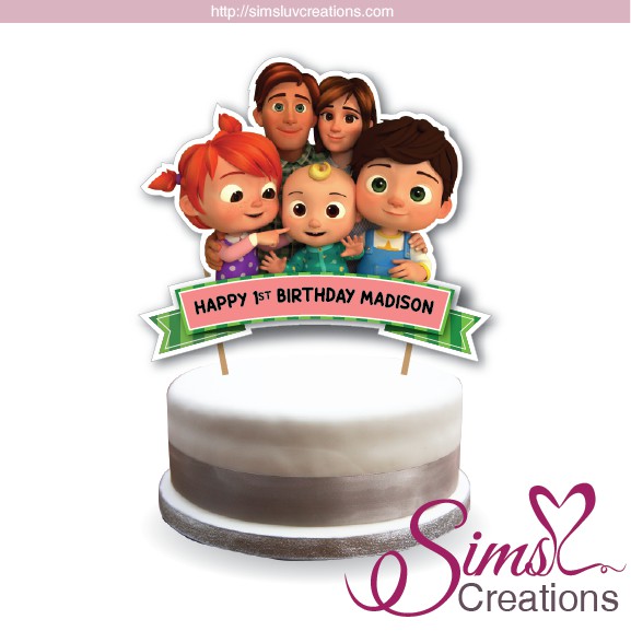 Cocomelon Birthday Cake Topper Cake Centerpiece Shopee Malaysia