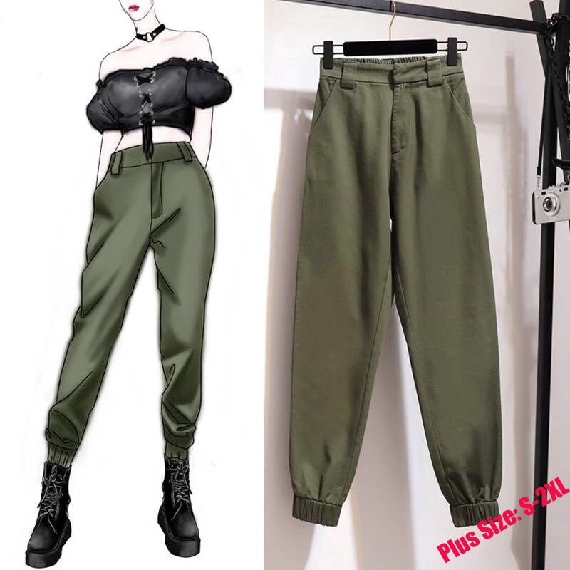 black cargo joggers womens