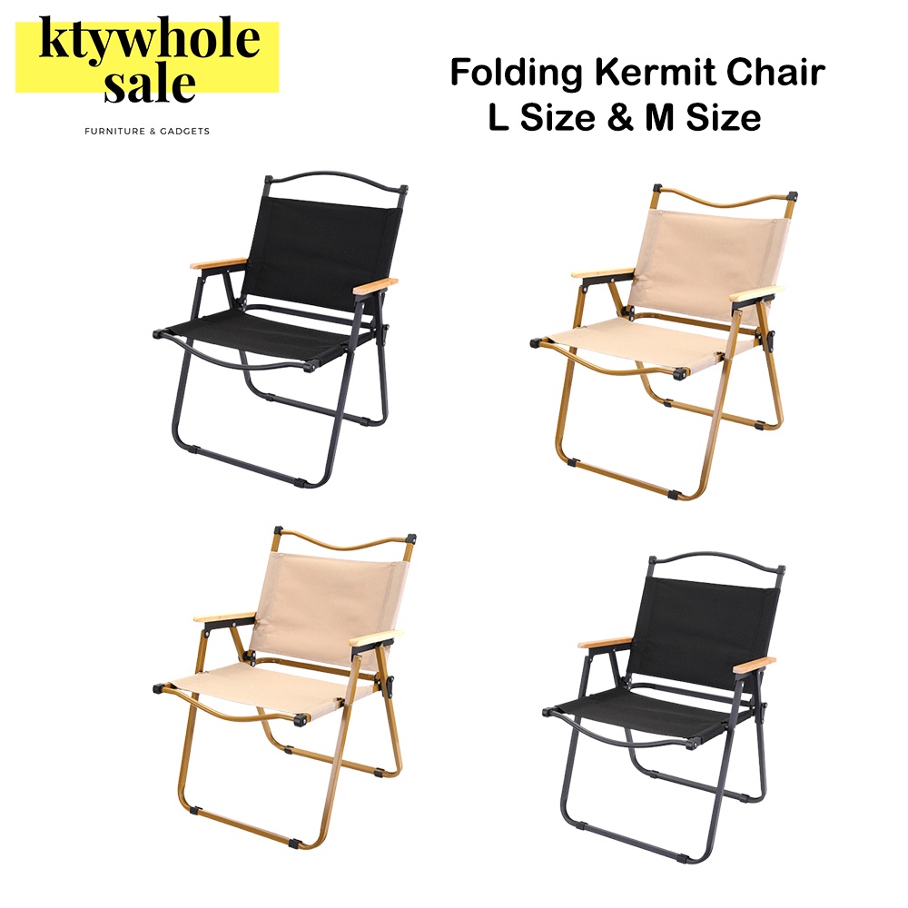 KTY Camping Folding Kermit Chair Aluminum Alloy Support Feet Sturdy