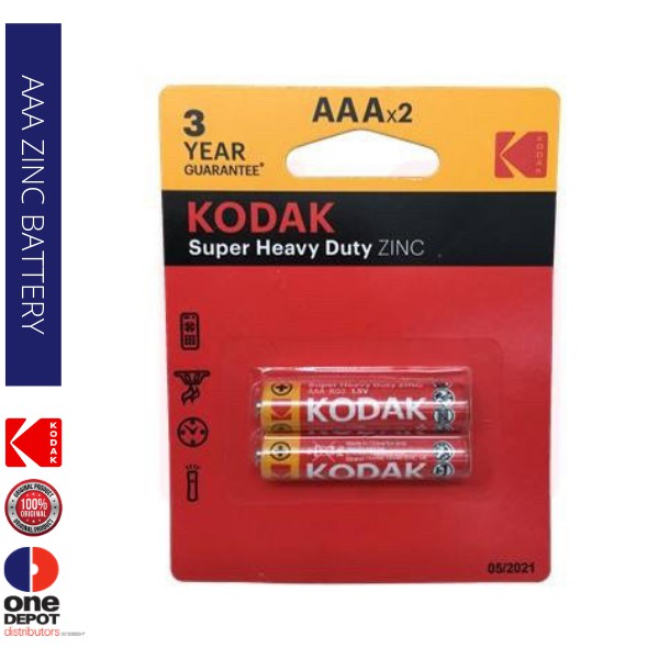 KODAK Super Heavy Duty Zinc 2 x AAA Batteries Shopee Malaysia