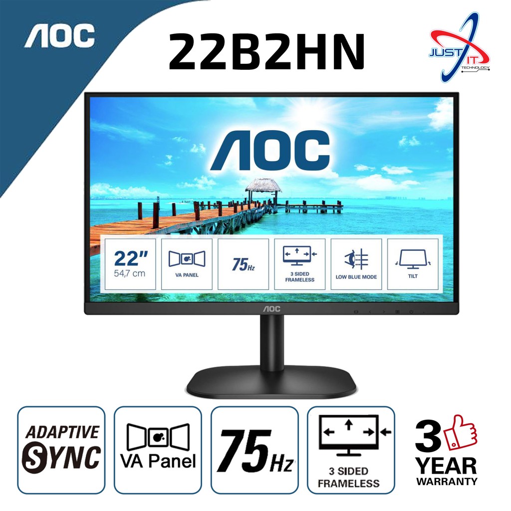 Aoc 22B2HN / 22B2H 21.5" FHD75Hz Led Monitor | Shopee Malaysia