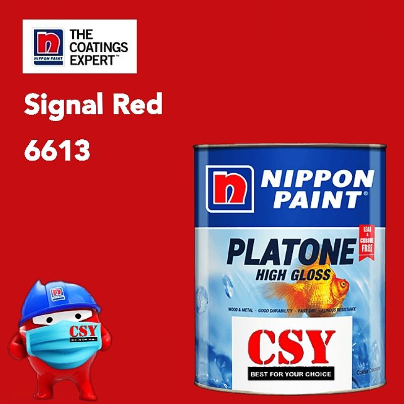 NIPPON PAINT Platone High Gloss 5 Liter 6613 Signal Red