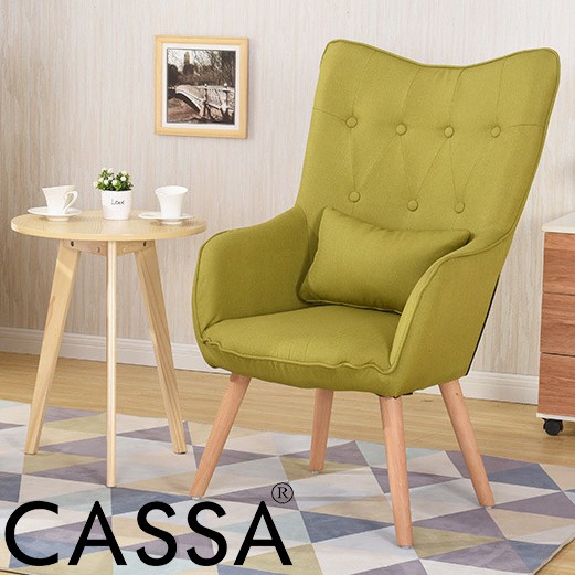 [LUXURIANT Comfort] Cassa Scandinavian Nordic Serena Arm Wing Luxury Comfort Cushion Chair 1 Seater Sofa Fabric Only