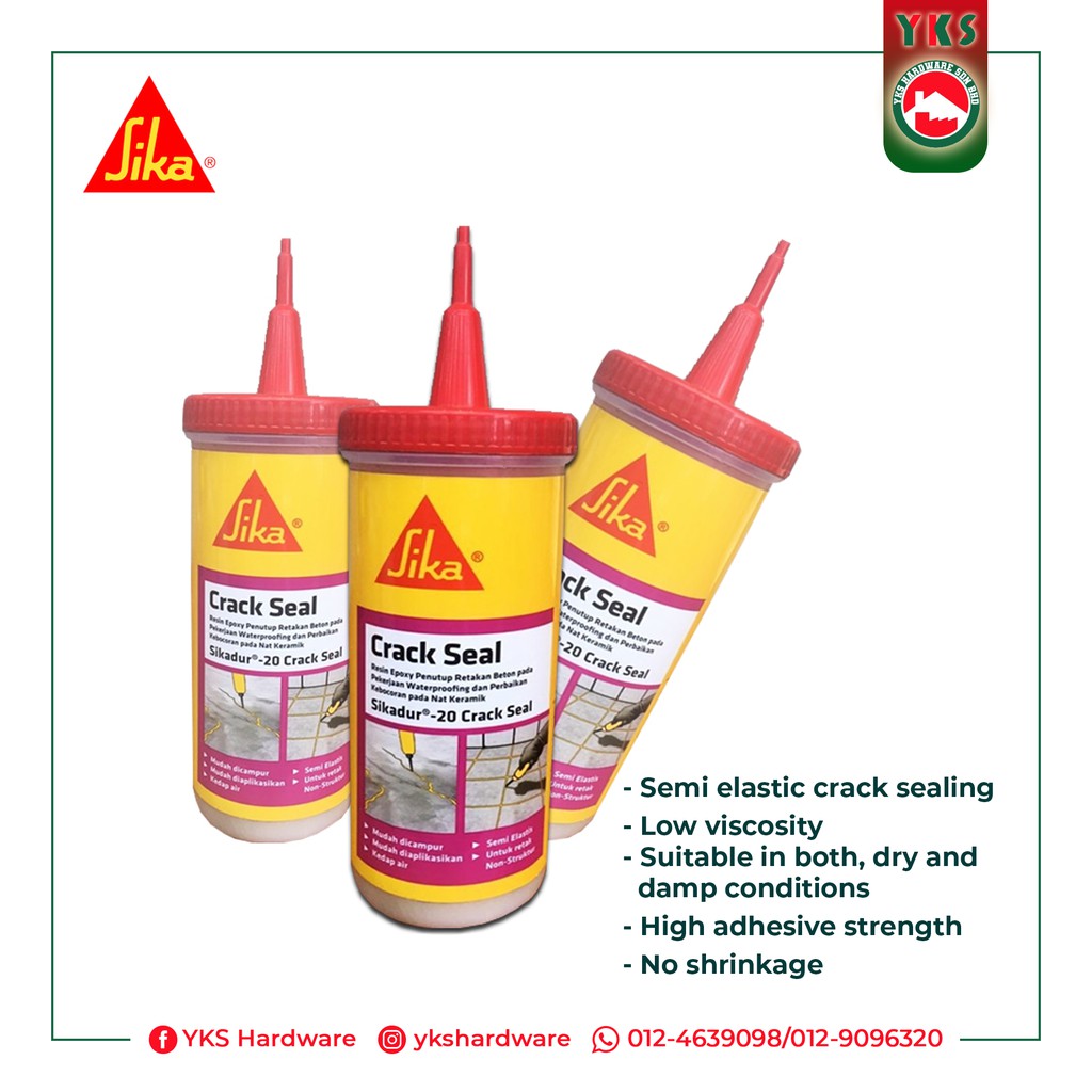 SIKADUR20 CRACK SEAL 160ML Repair floor tile joint for leakage