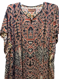  Baju  Tidur Kelawar  Batik Sarawak Borneo Kaftan Dress 