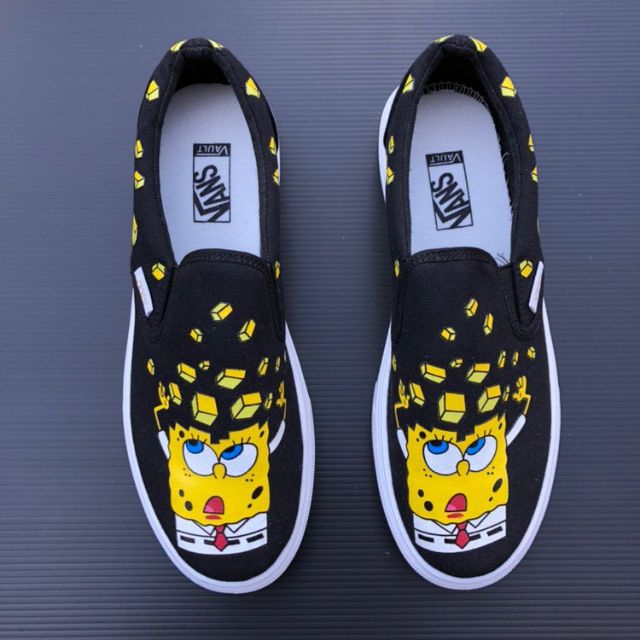 spongebob vans slip on
