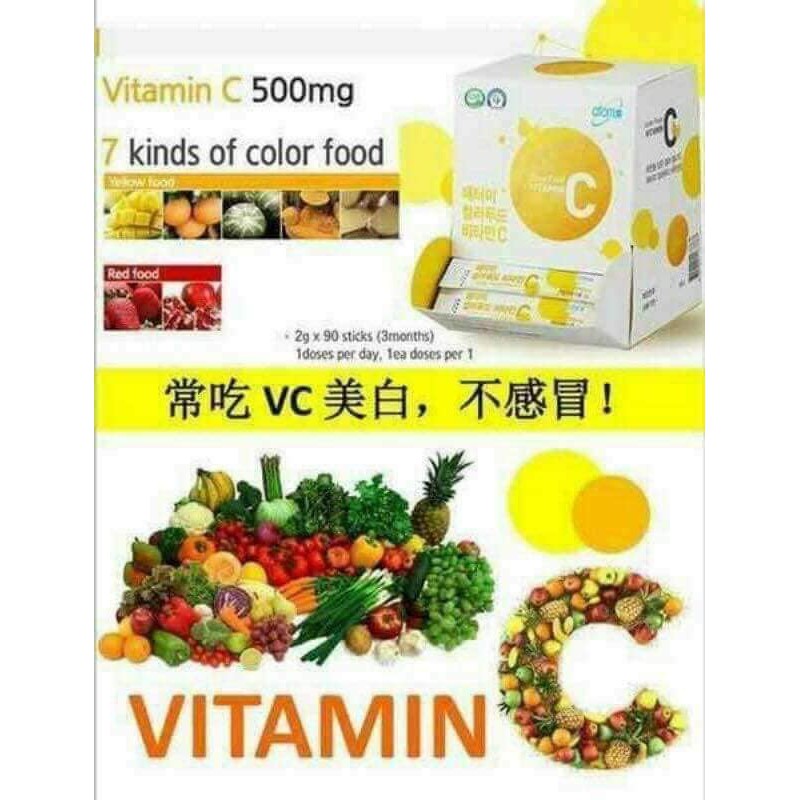 Atomy colour food Vitamin C 500mg (2g X 10 stick Trial Pack) Shopee