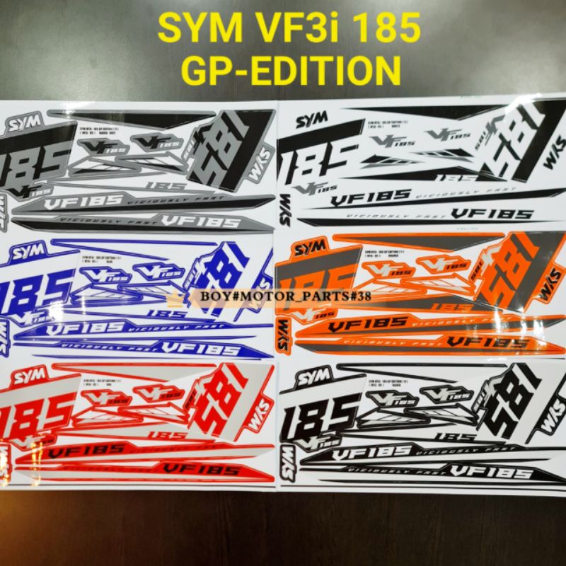 SYM VF3i 185 GP SPECIAL EDITION BODY STICKER ( READY STOCK ) | Shopee ...