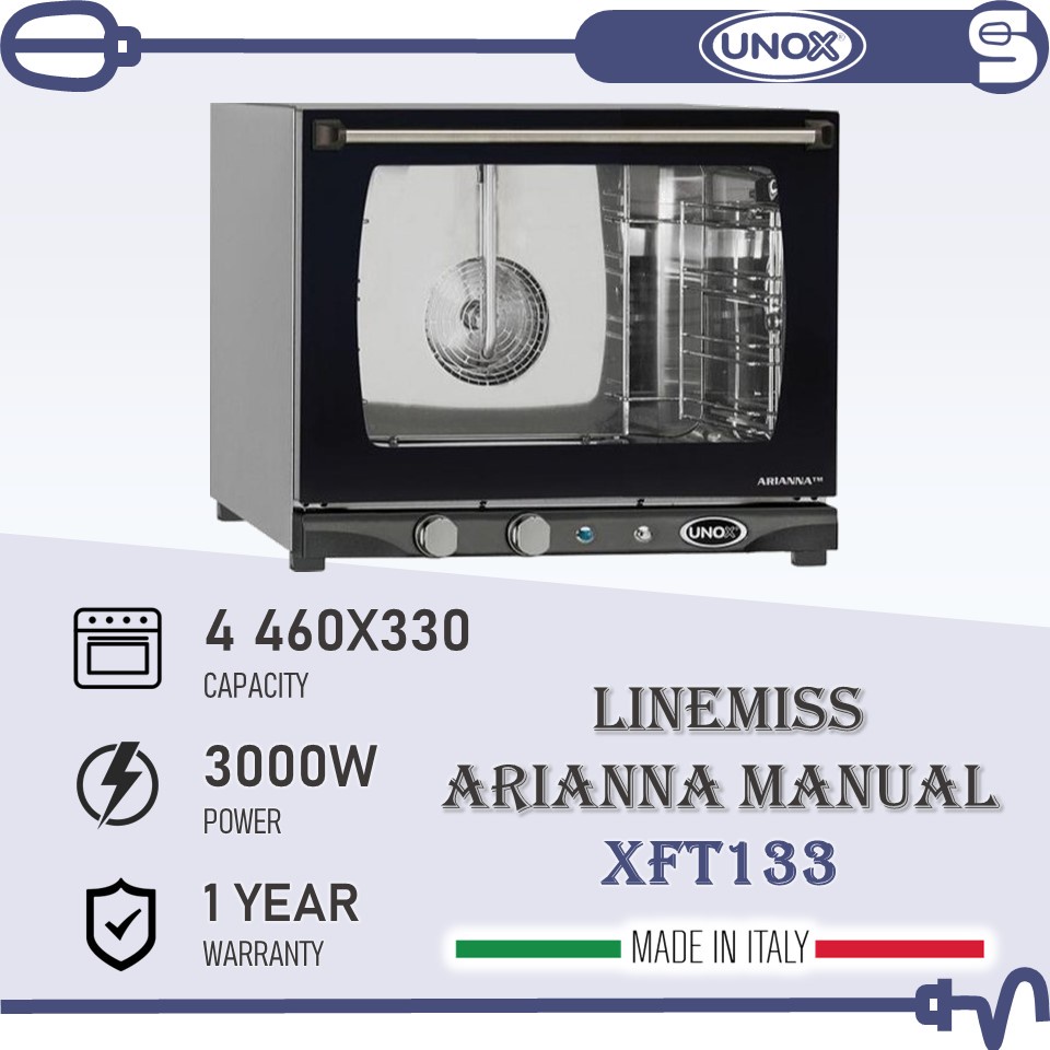 Barcelona Dicht bloem UNOX LINEMISS 4 460x330 Arianna Convection Oven Manual with Humidity Steam  XFT133 (3000W) | Shopee Malaysia