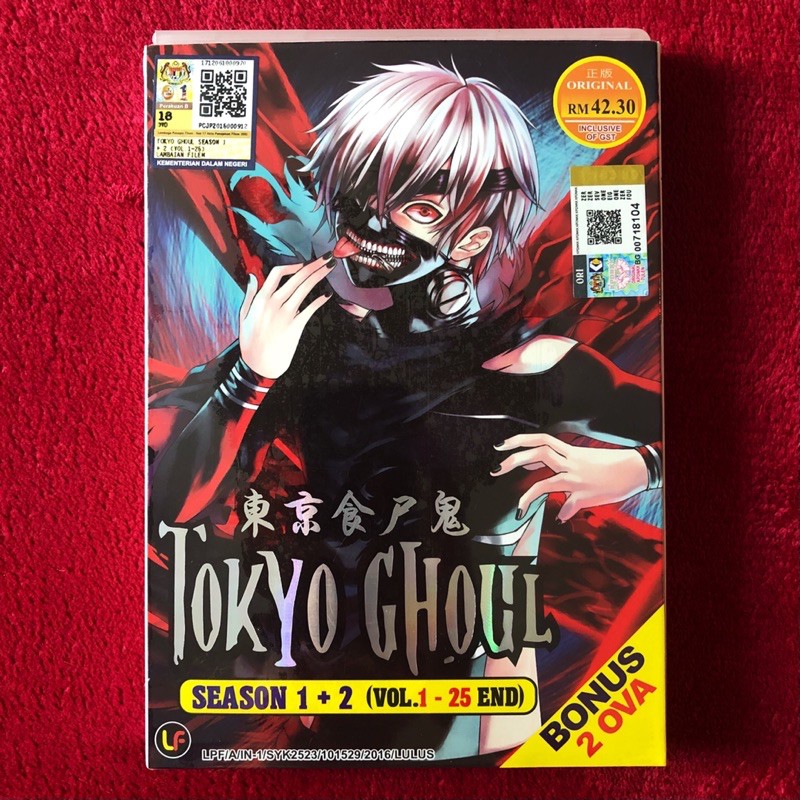 TOKYO GHOUL Season 1 + 2 (Vol 1-25 End) | Original Anime DVD | Shopee  Malaysia