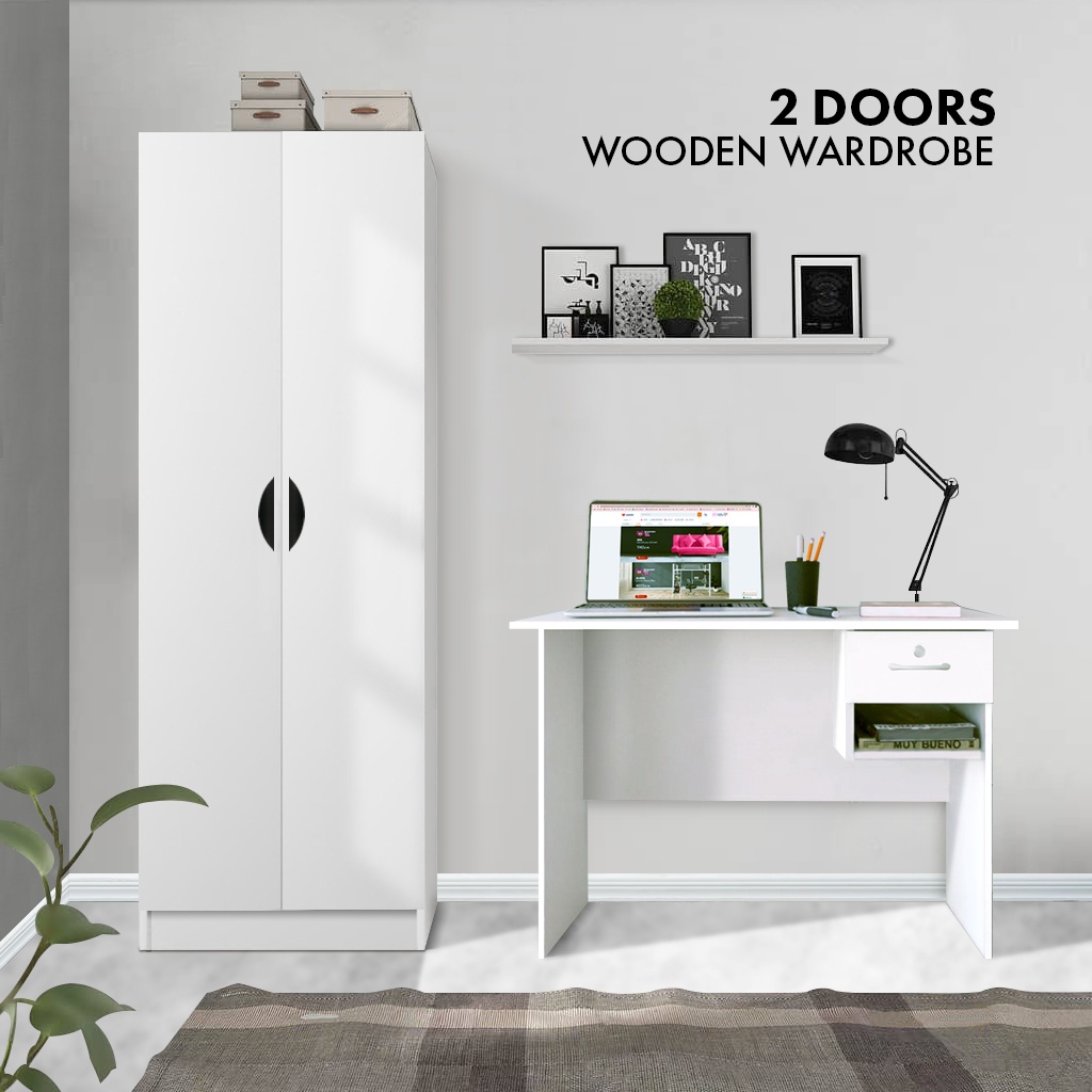 FREE SHIPPING!!! (Customize) 2 Door & 4 Door Wooden Wardrobe / Almari Baju / Bedroom Concept