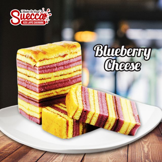 Resepi Kek Lapis Blueberry Cheese Sarawak