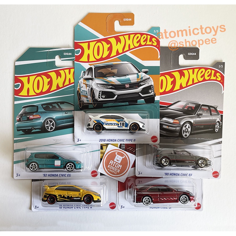 Hot Wheels Honda Themed Automative Theme Set of 5 Dash V 2022 Honda ...