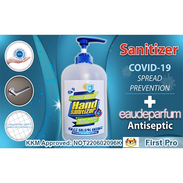 Premium 800ml Alcohol Sanitizer Kkm Approved With Paris Eau De Parfumcecair Pembasmi Kuman Tangan Shopee Malaysia