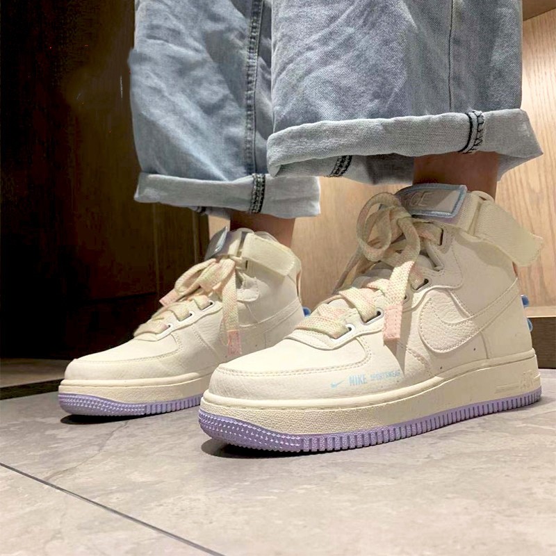 all white high top af1