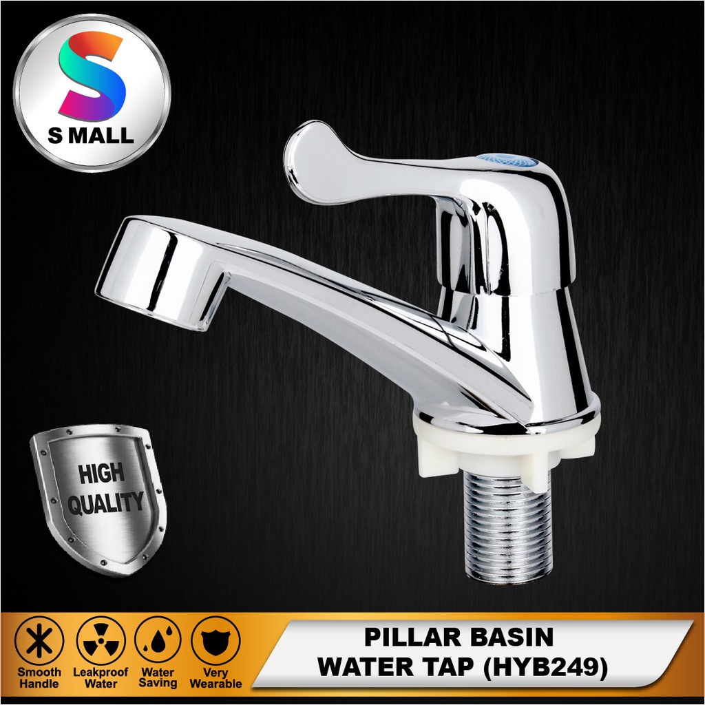 Small Bathroom Sink Faucet Pillar Quarter Turn Basin Water Tap