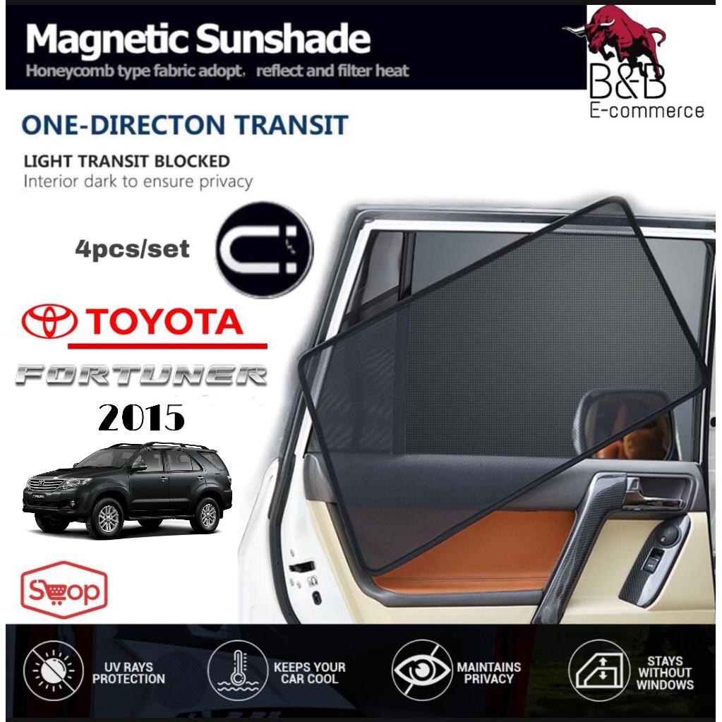 Magnetic Sunshade Toyota Fortuner 2015-2020 (4pcs) | Shopee Malaysia