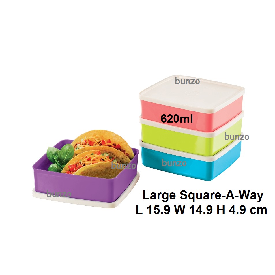 Tupperware Large Square a way 620ml