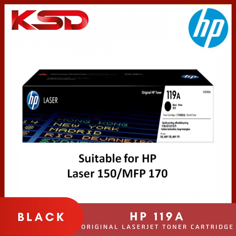 HP 119A Black/Cyan/Magenta/Yellow Original Laser Toner Cartridge ...