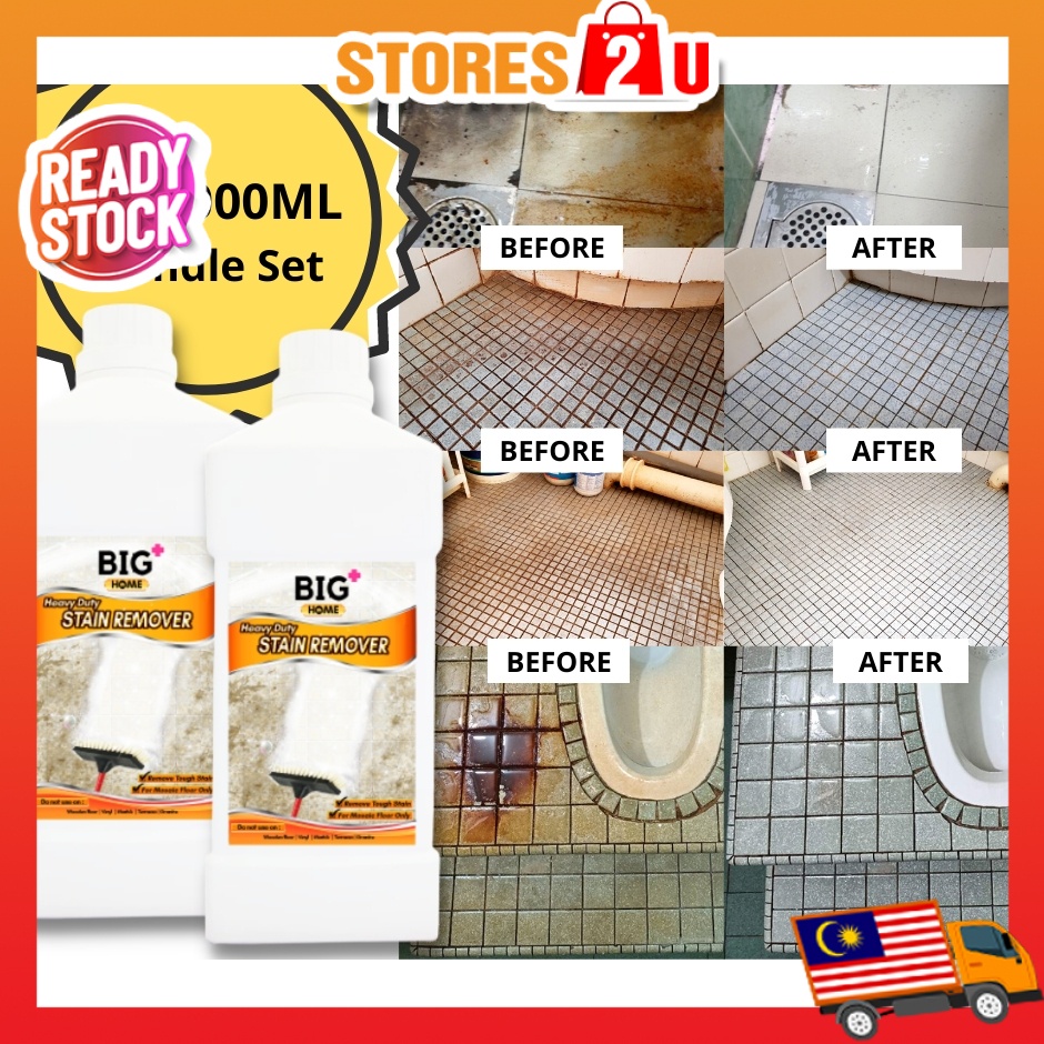 [2 x 1000ml] BIG+ Heavy Duty Stain Remover Tile Cleaner Mosaic Toilet