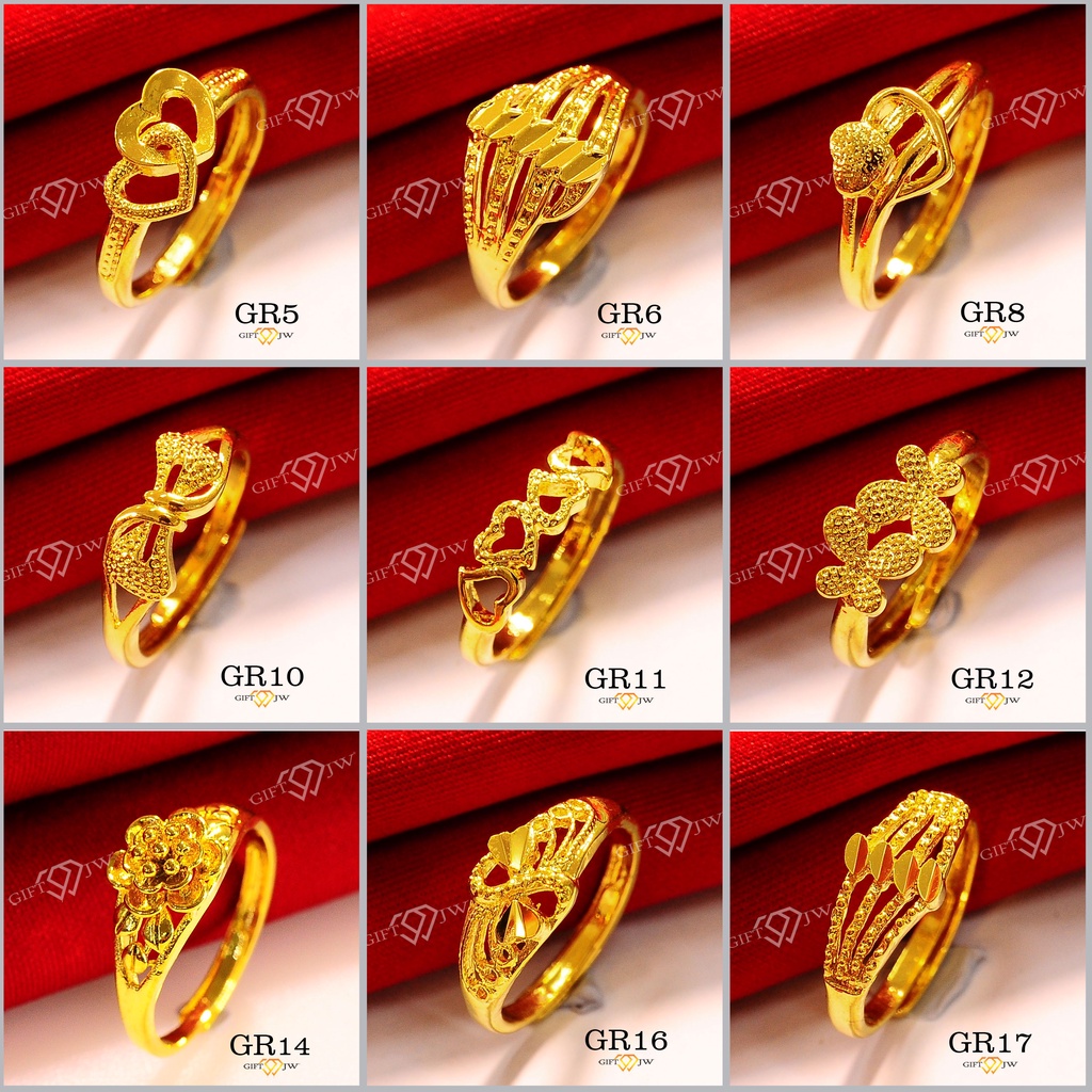 Pos Dari Kl Gr5 Cincin Gold Ring Cincin Gold Plated Adjustable Ring Cincin Perempuan Cincin Emas Ring Shopee Malaysia