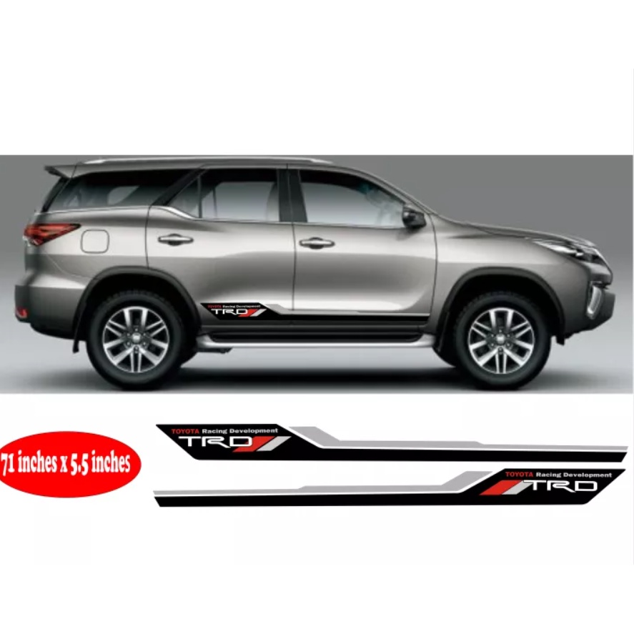 TOYOTA FORTUNER BODY DECAL STICKER / MACHINE CU VINYL STICKER (LEFT and